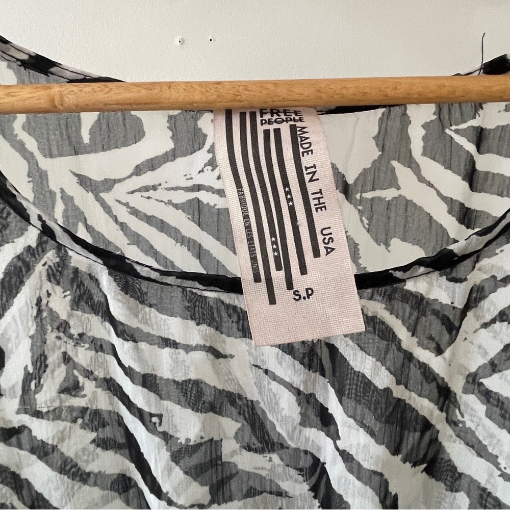 Free People Black and White High Low Dress Size S - Picture 3 of 5